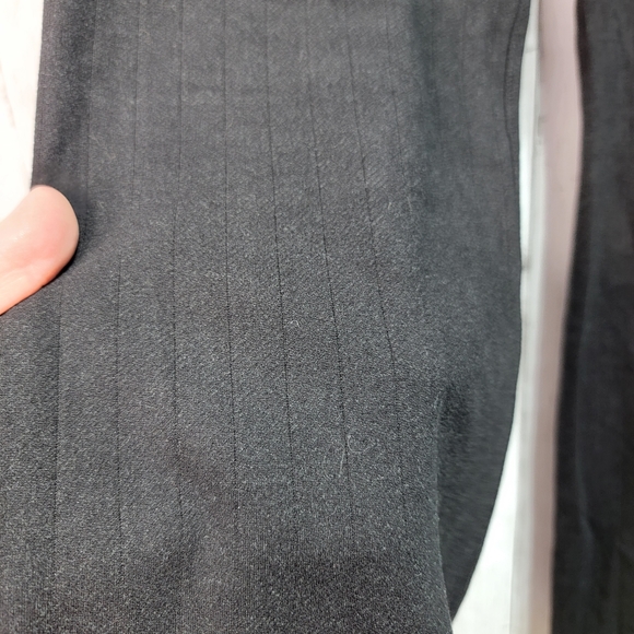 Betabrand Women's Black Classic Dress Pant Yoga Pants Size Large. Striped. - Picture 3 of 6